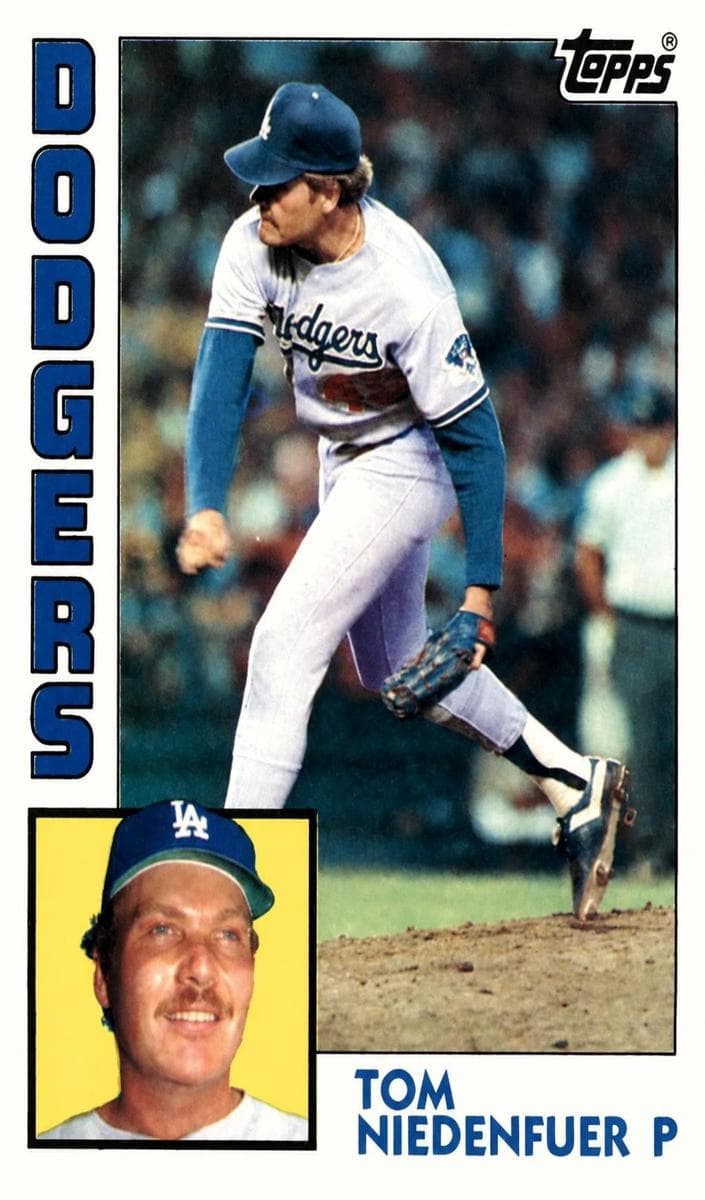 Tom Niedenfuer trading card