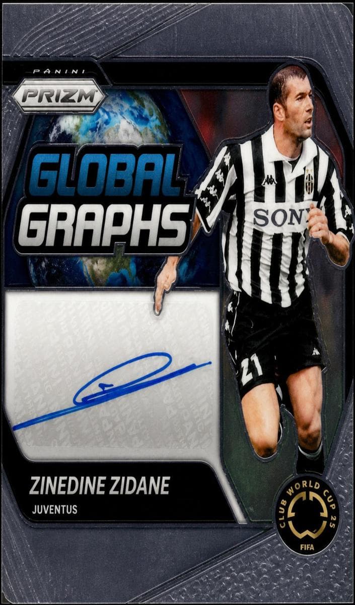 Zinedine Zidane 2025 Prizm FIFA Club World Cup auto card
