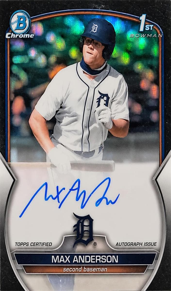 Max Anderson trading card