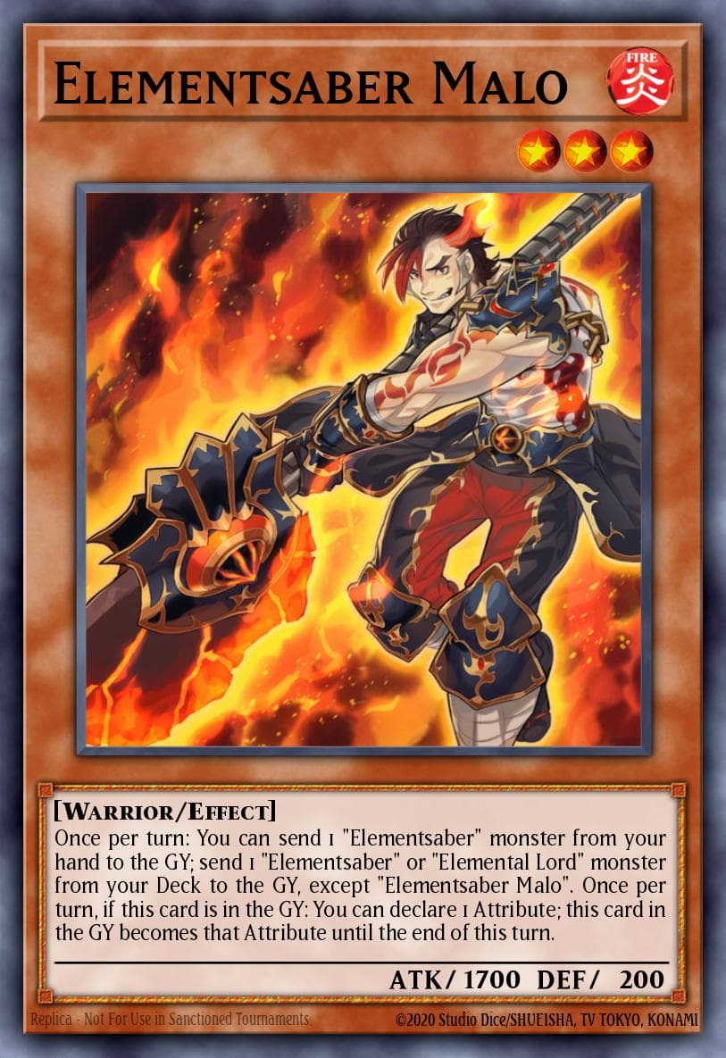 Elementsaber Malo 2018 Yu-Gi-Oh! Flames of Destruction