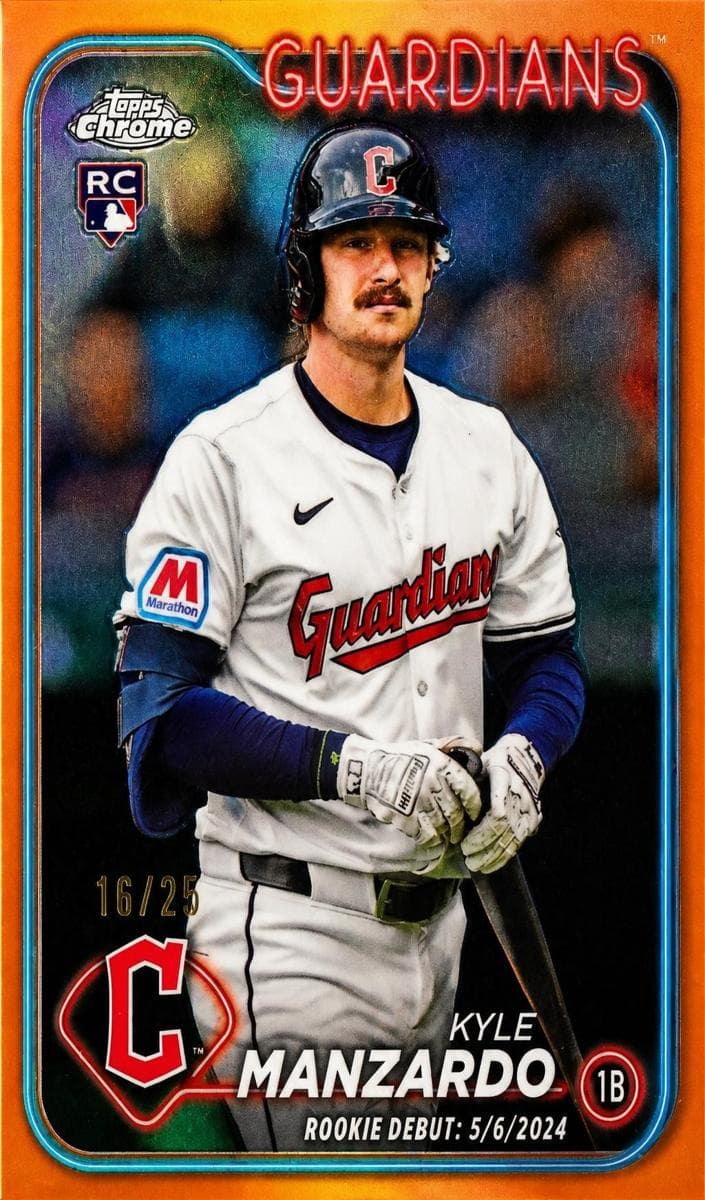 Kyle Manzardo 2024 topps Topps Chrome Update