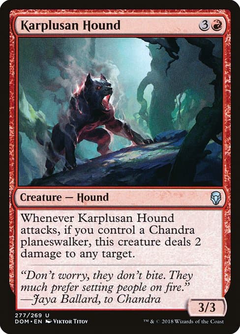 Karplusan Hound 2018 Magic: The Gathering Dominaria