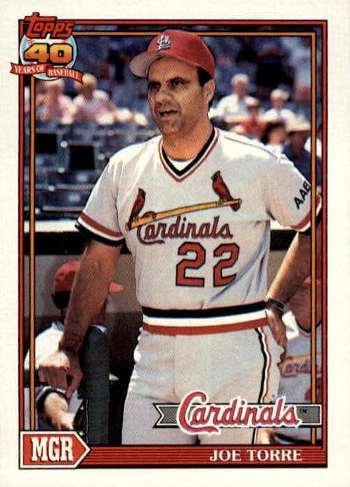 Joe Torre 1991 topps Topps