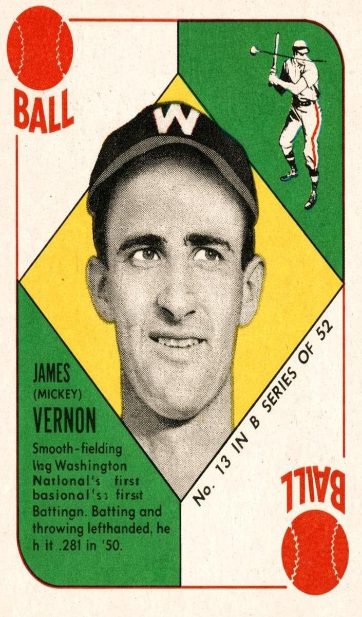 Mickey Vernon 1951 topps Topps Blue Backs
