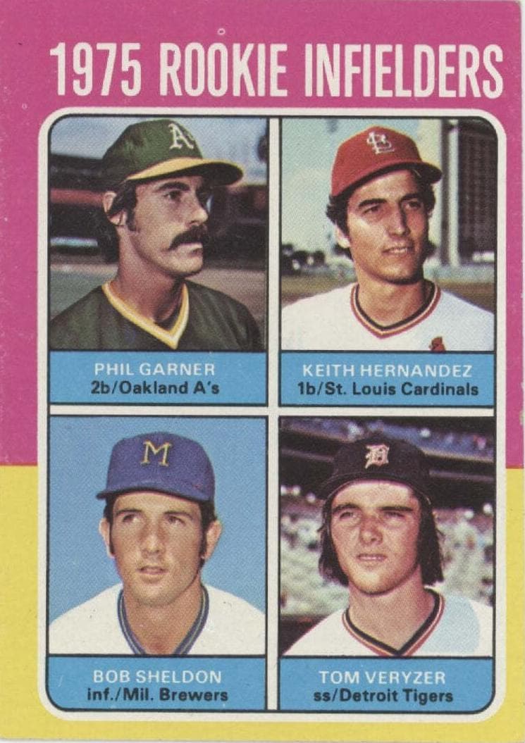 1975 Rookie Infielders (Phil Garner / Keith Hernandez / Bob Sheldon / Tom Veryzer) #623
