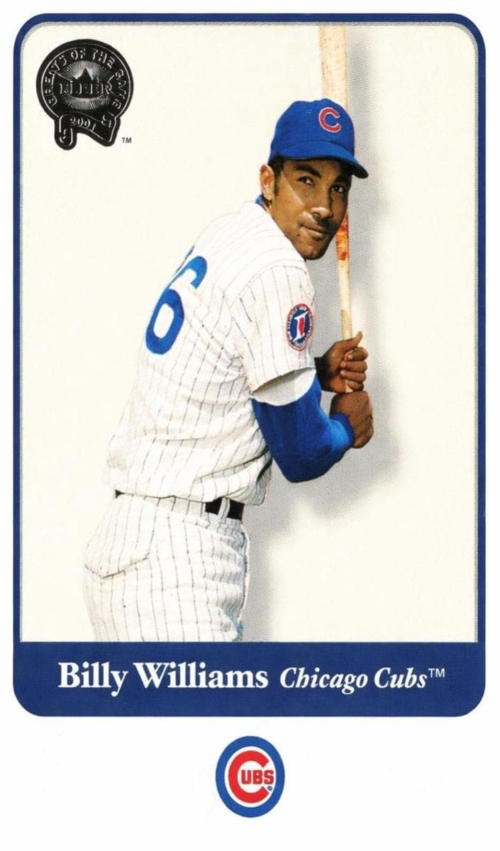 Billy Williams 2001 fleer Fleer Greats of the Game