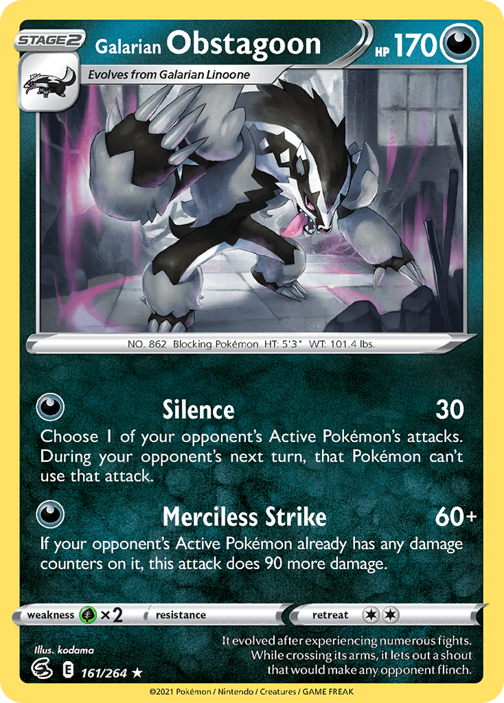 Galarian Obstagoon 2021 Pokemon