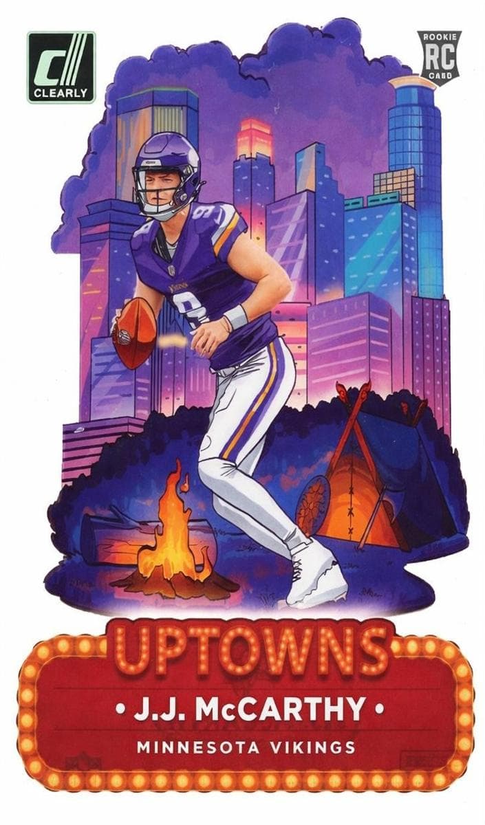 J.J. McCarthy 2024 panini Clearly Donruss
