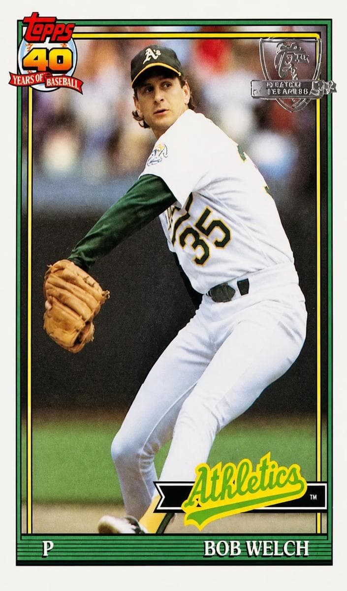 Bob Welch 1991 topps Topps