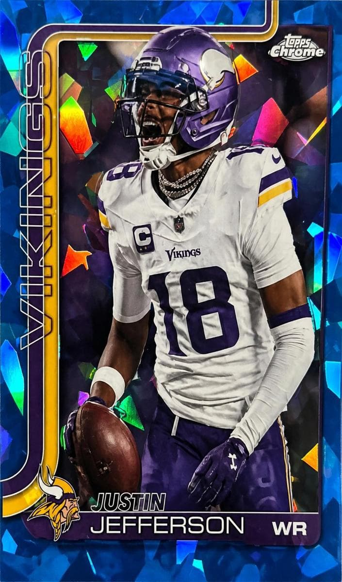 Justin Jefferson 2025 topps Topps Chrome Sapphire