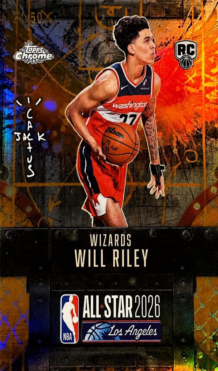 Will Riley 2025 topps Topps Chrome Cactus Jack X NBA All-Star Game