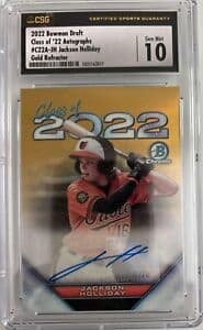 Jackson Holliday 2022 bowman Bowman Draft