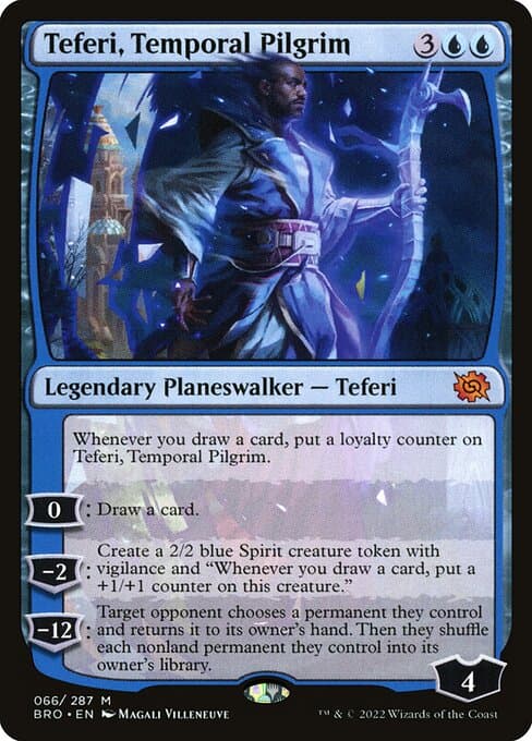 Teferi, Temporal Pilgrim 2022 Magic: The Gathering Brother's War Borderless