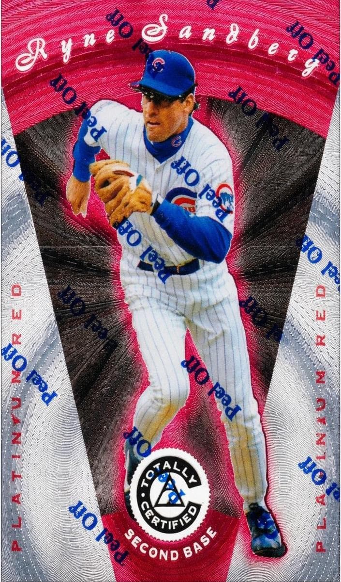 Ryne Sandberg 1997 panini Pinnacle Totally Certified