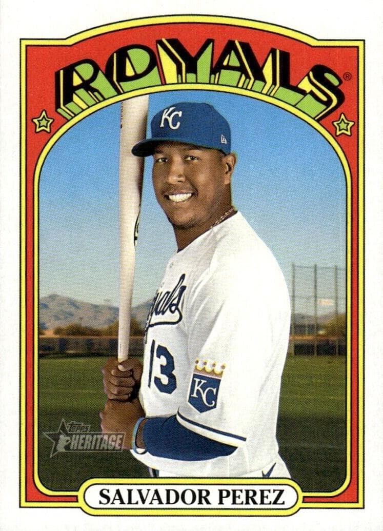 Salvador Perez 2021 topps Topps Heritage