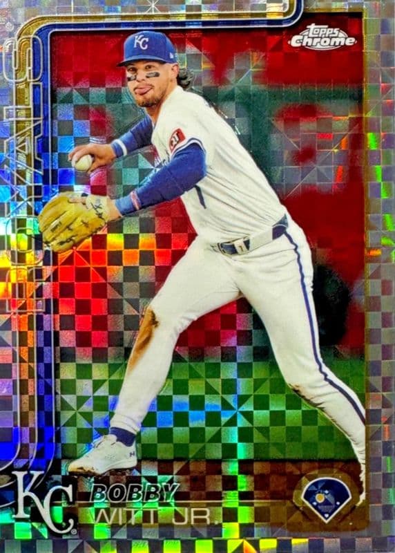 Bobby Witt Jr. 2025 topps Topps Chrome Aqua Refractor