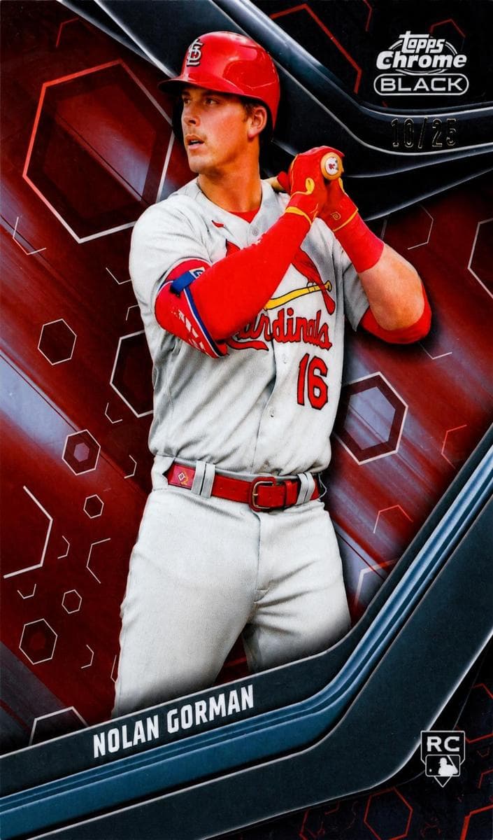 Nolan Gorman 2023 topps Topps Chrome Black