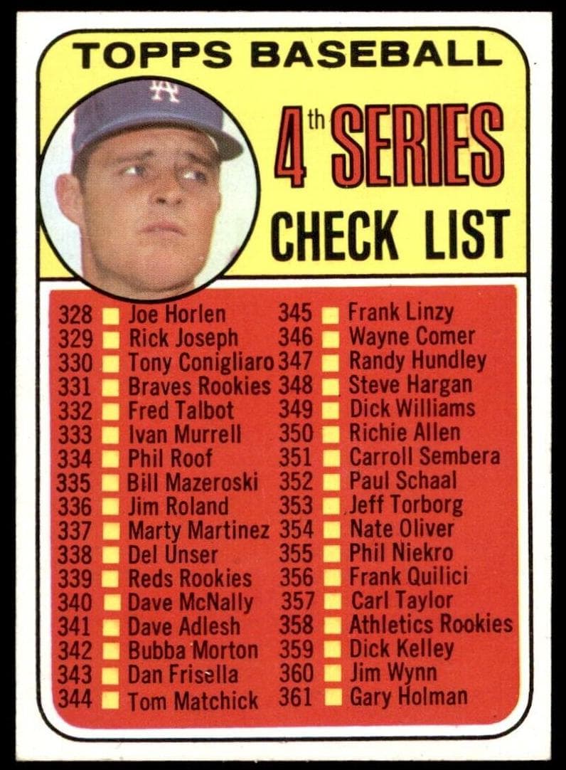 4th Series Check List: 328-425 #314