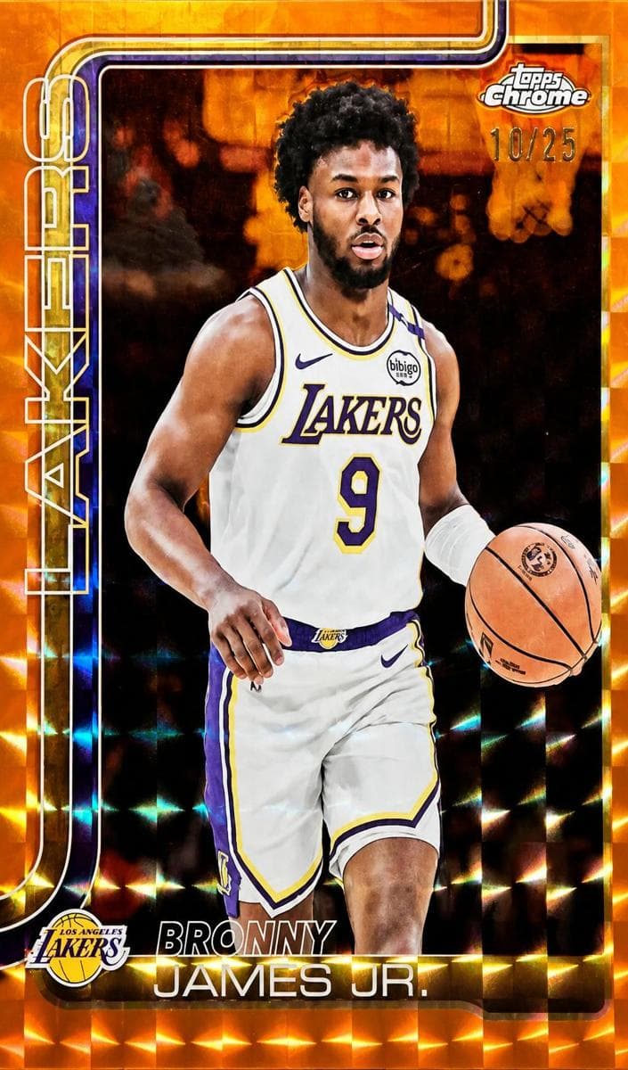 Bronny James Jr. 2025 topps Topps Chrome