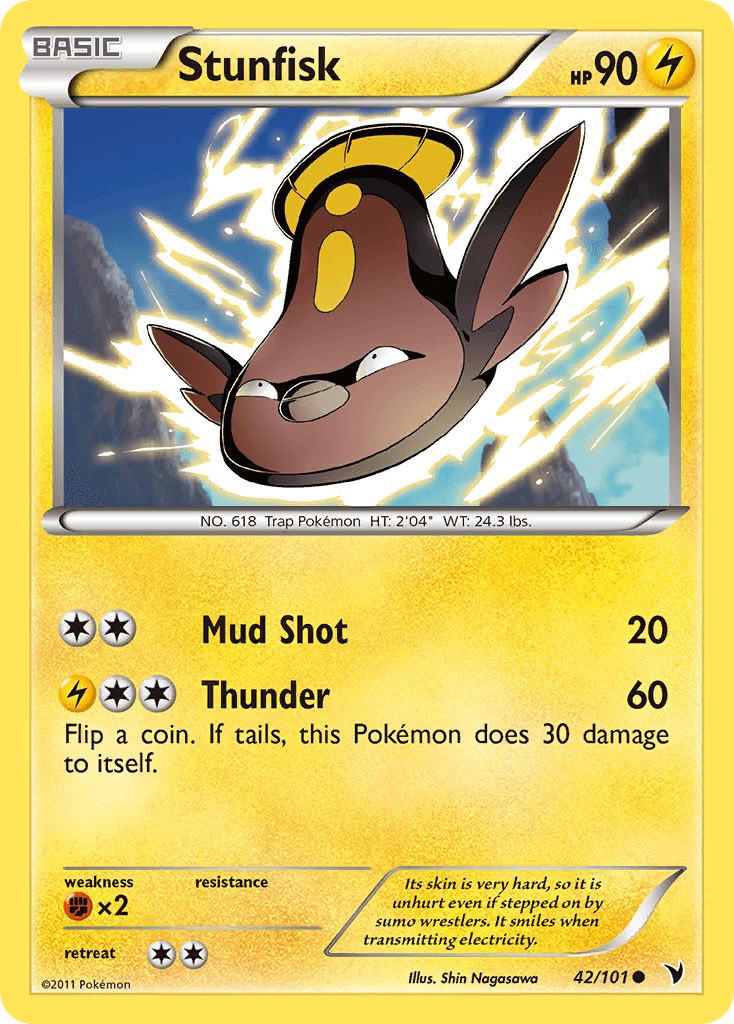 Stunfisk 2011 Pokemon Noble Victories Reverse Holo