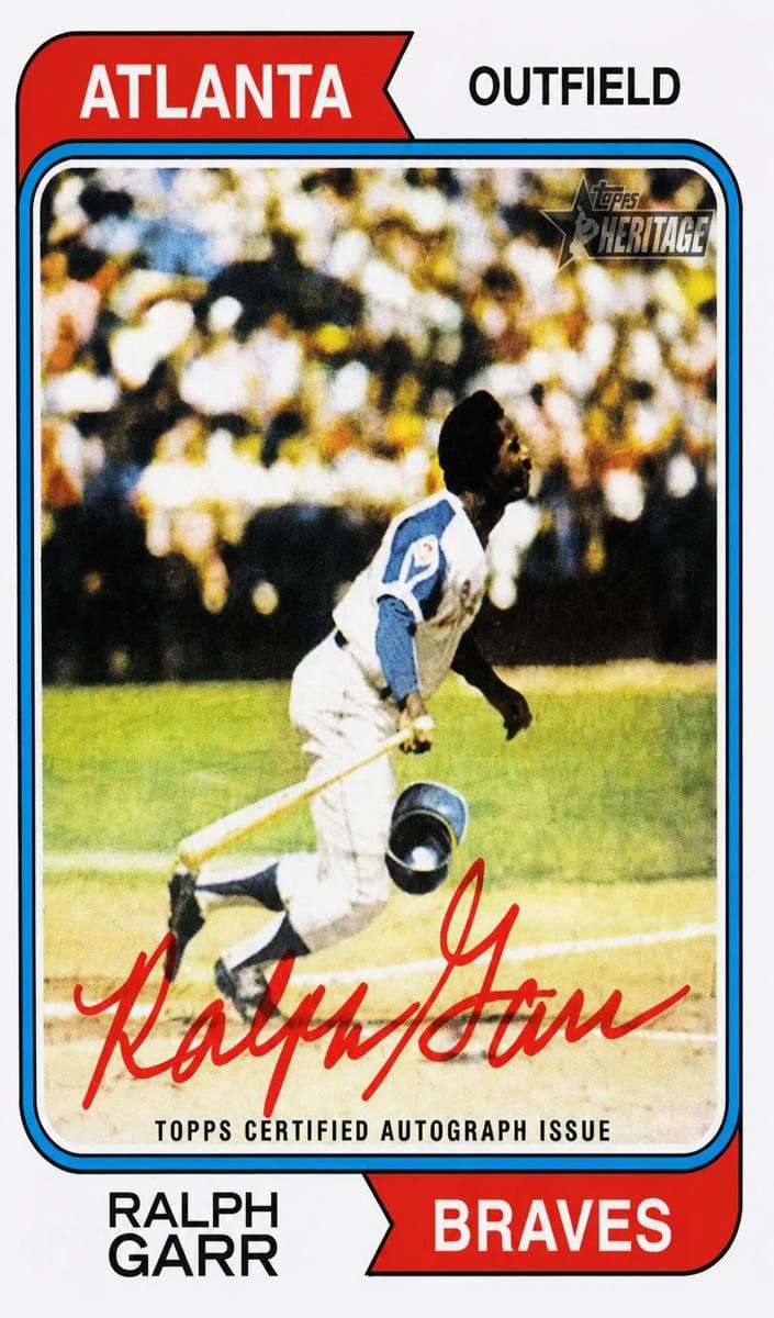 Ralph Garr trading card