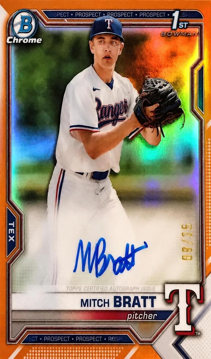 Mitch Bratt 2021 bowman Bowman Draft