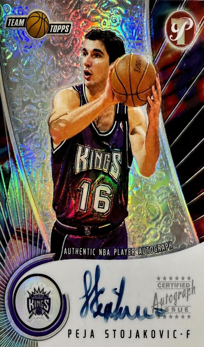 Peja Stojakovic 2001 topps Pristine
