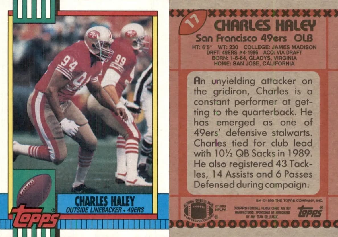 Charles Haley 1990 topps