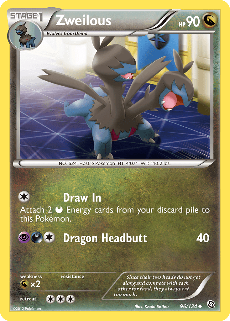 Zweilous 2012 Pokemon Dragons Exalted Reverse Holo