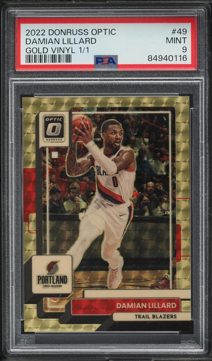 Damian Lillard 2022 panini Donruss Optic