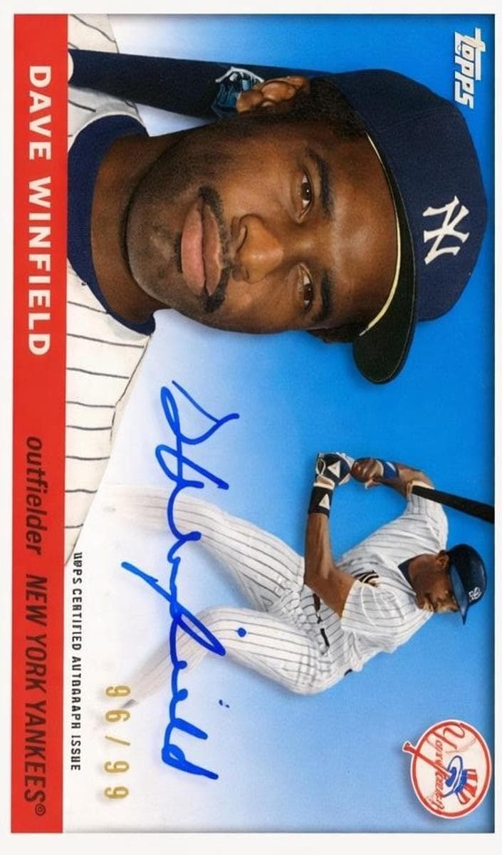 Dave Winfield 2022 topps Topps Clearly Authentic