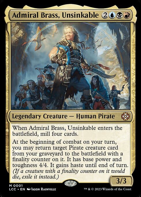 Admiral Brass, Unsinkable 2023 Magic: The Gathering Lost Caverns of Ixalan Commander