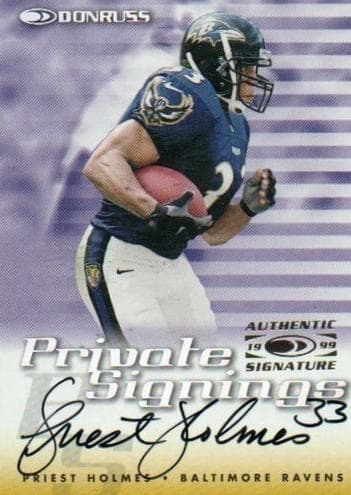 Priest Holmes 1999 panini Private Signings