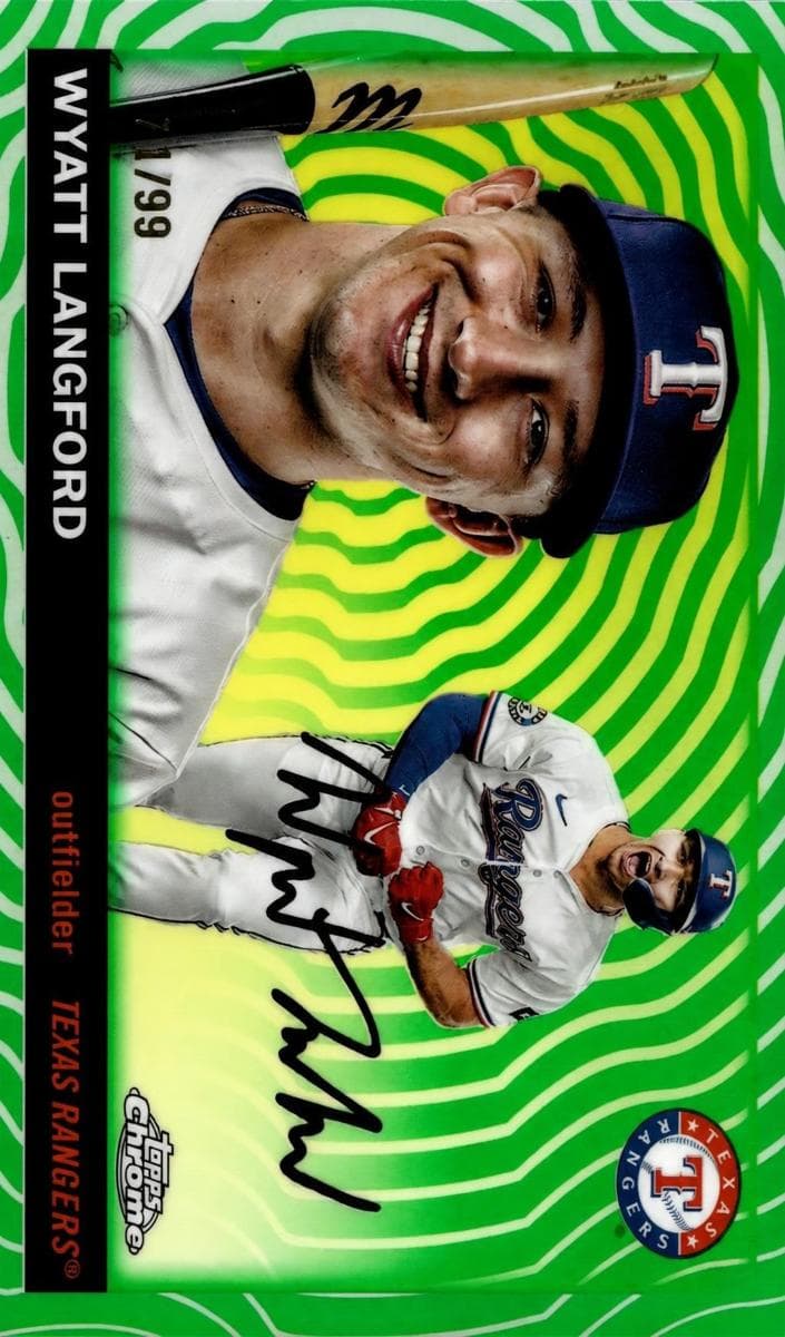 Wyatt Langford 2025 topps Topps Chrome Platinum