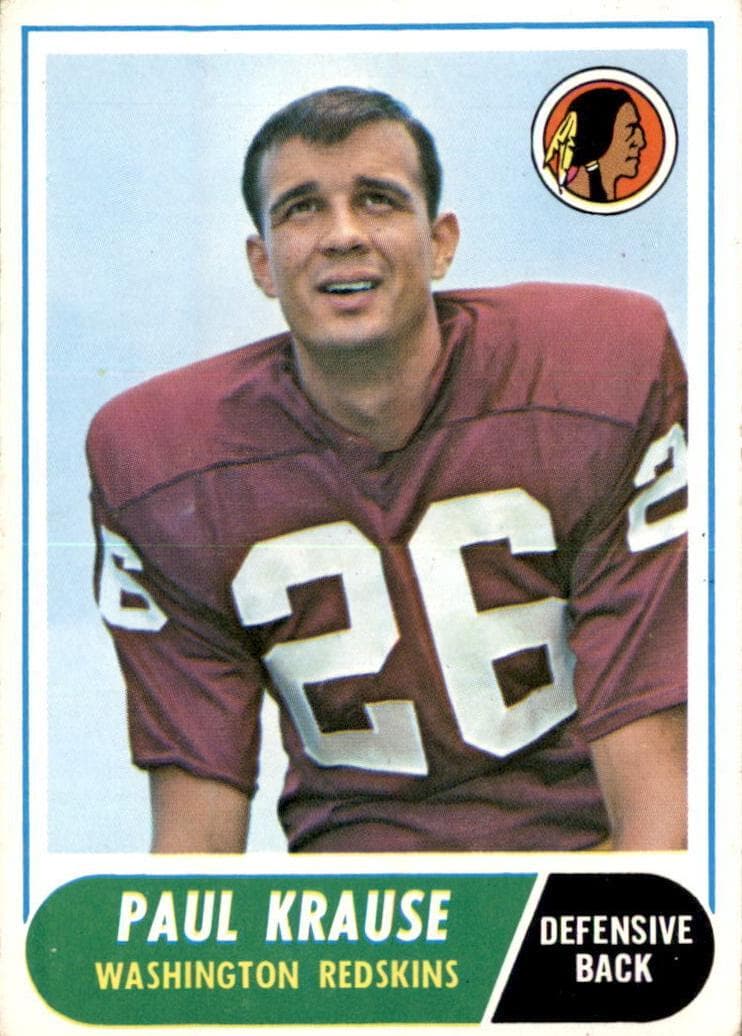 Paul Krause 1968 topps Topps
