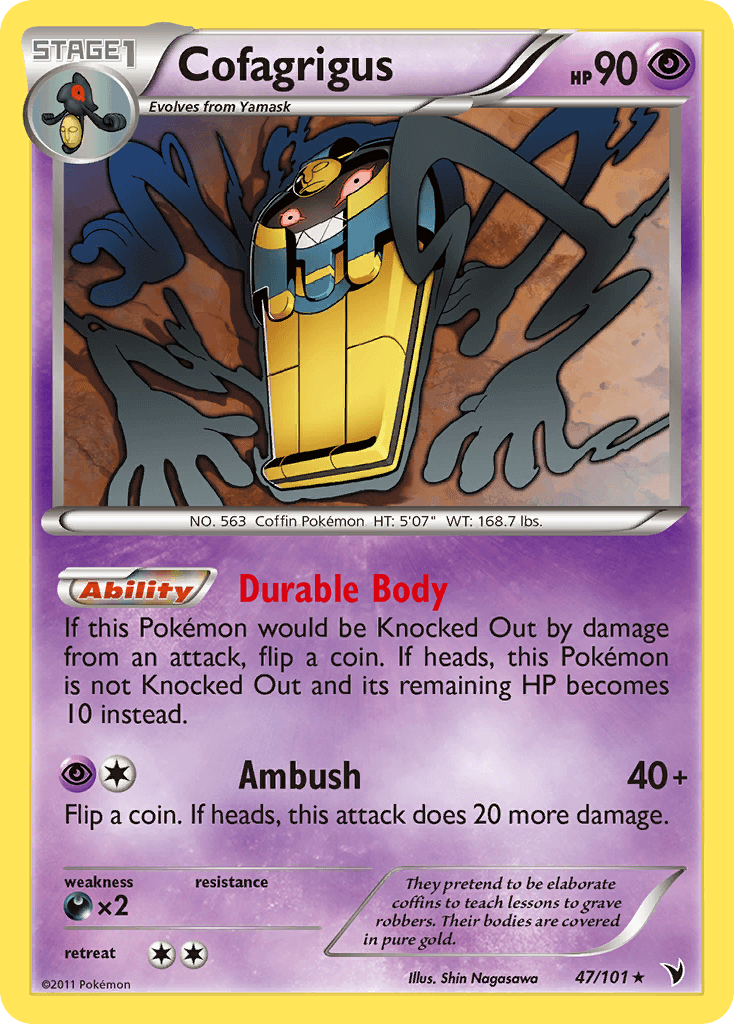 Cofagrigus 2011 Pokemon Noble Victories Reverse Holo