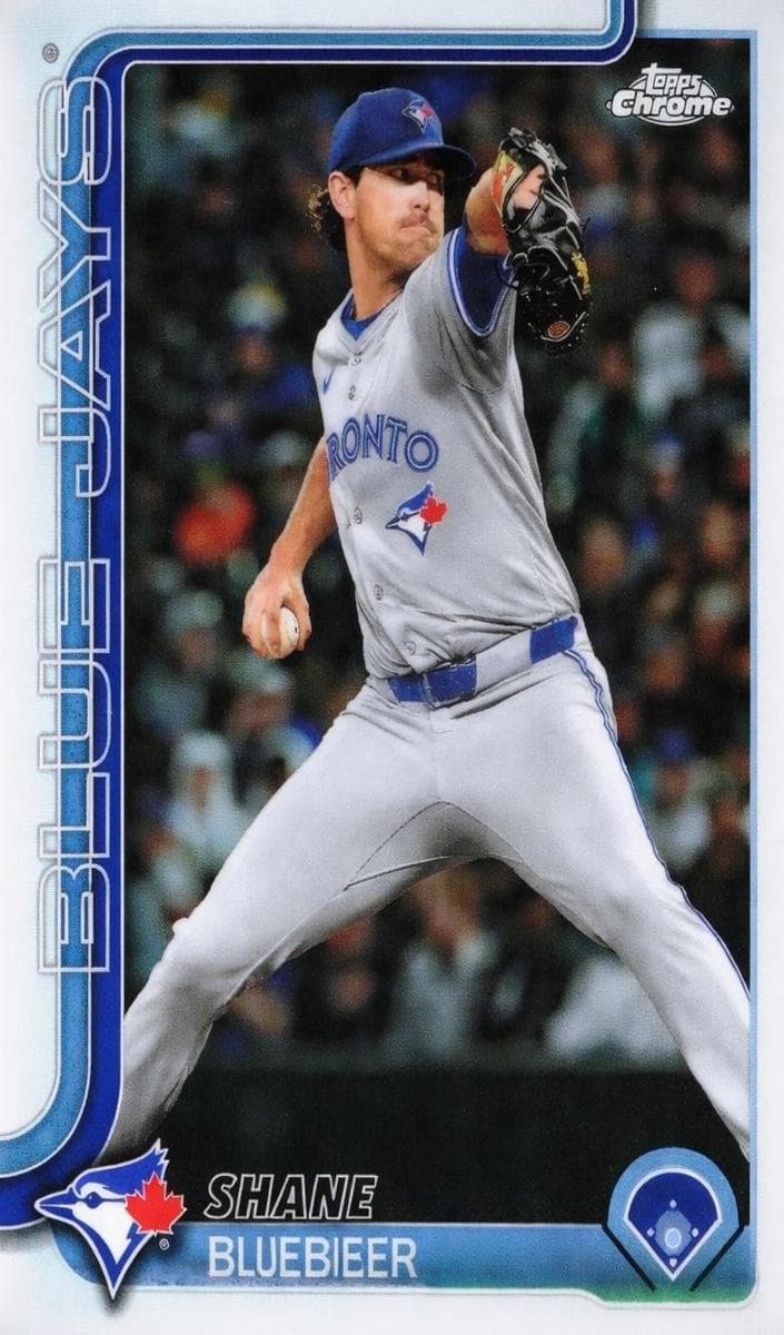 Shane Bieber 2025 topps Topps Chrome Update