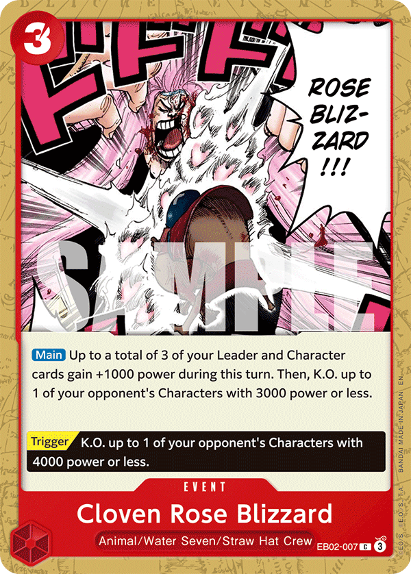 Cloven Rose Blizzard 2025 One Piece Extra Booster Anime 25th Collection