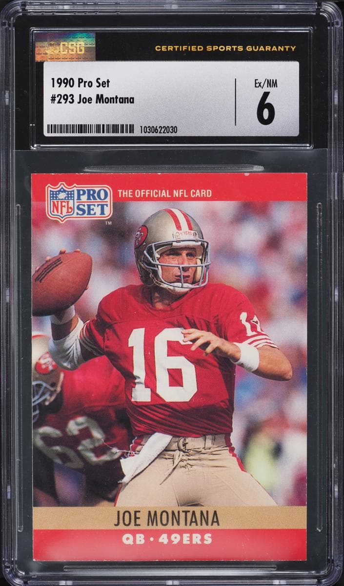 Joe Montana 1990 unknown Pro Set