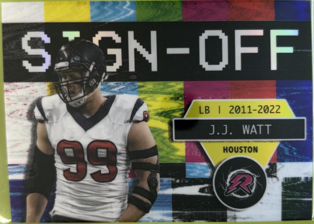 J.J. Watt trading card