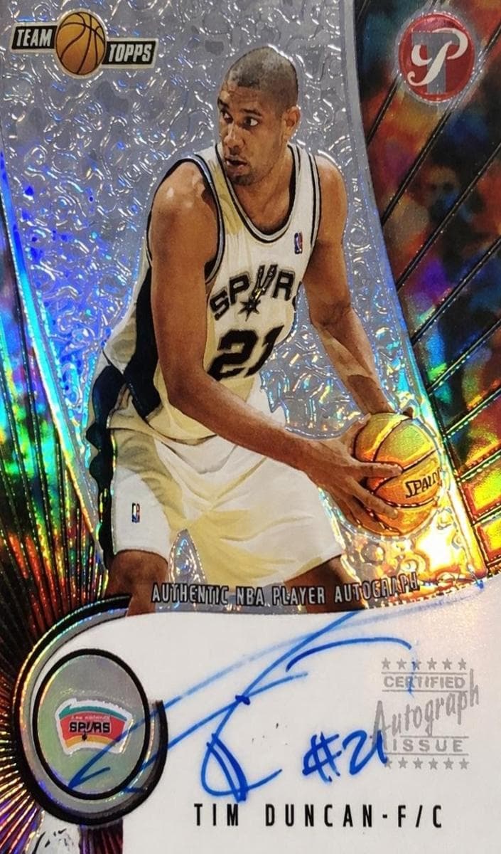 Tim Duncan 2001 topps Pristine