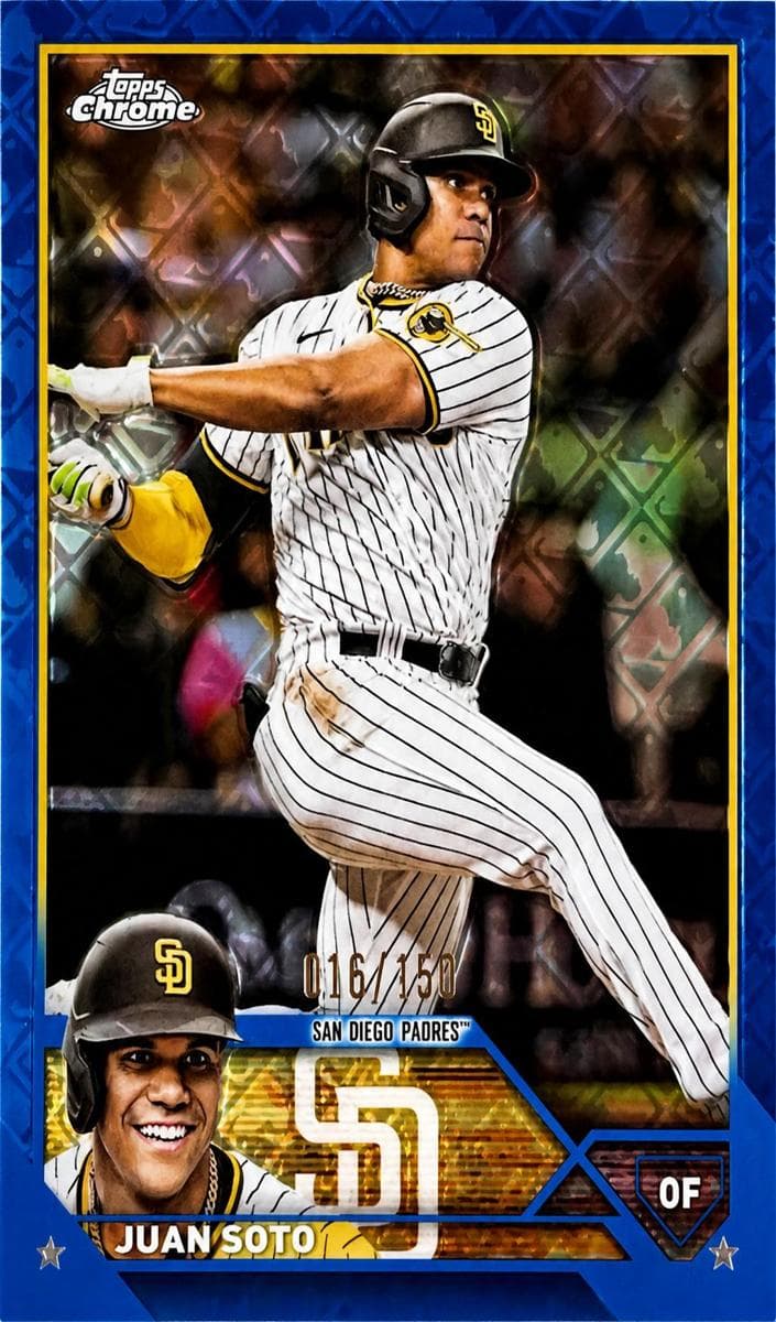 Juan Soto 2023 topps Topps Chrome Logofractor Edition