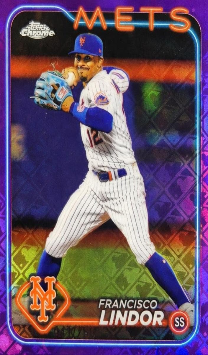 Francisco Lindor 2024 topps Topps Chrome Logofractor Edition