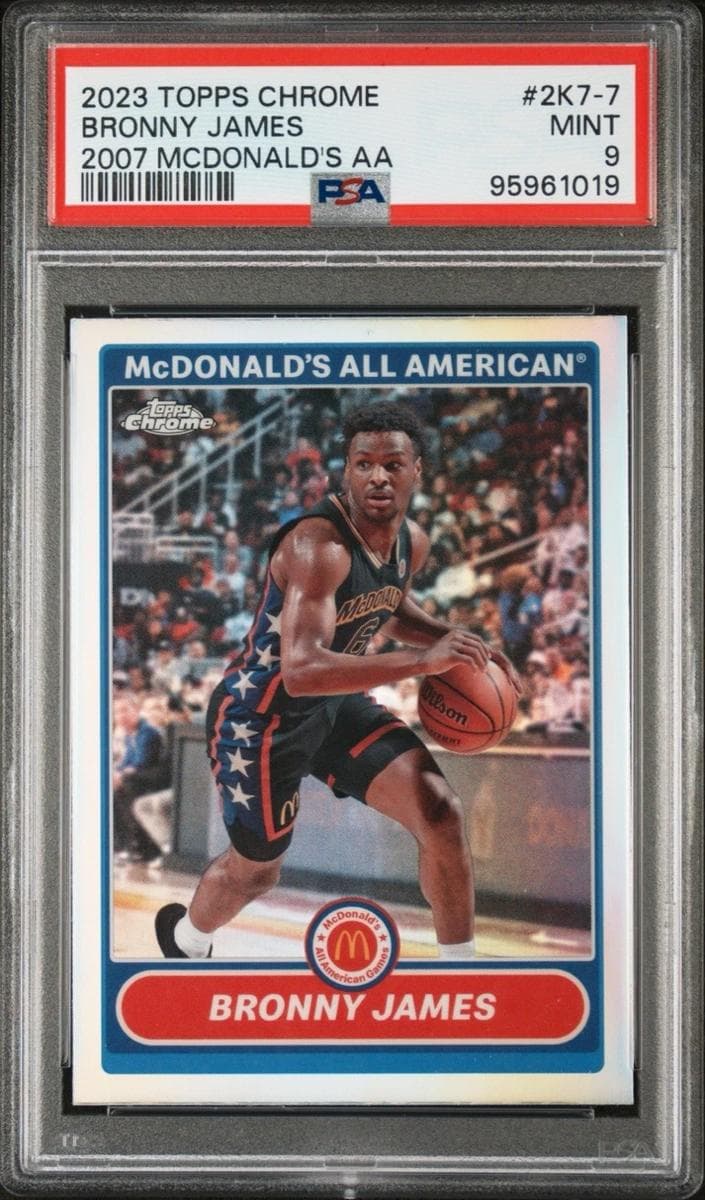 Bronny James 2023 topps Topps Chrome McDonald's All American