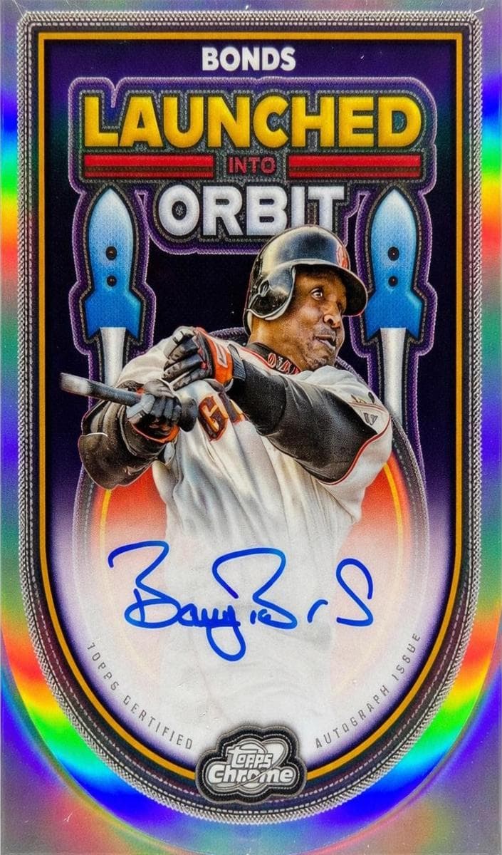 Barry Bonds 2025 topps Topps Cosmic Chrome