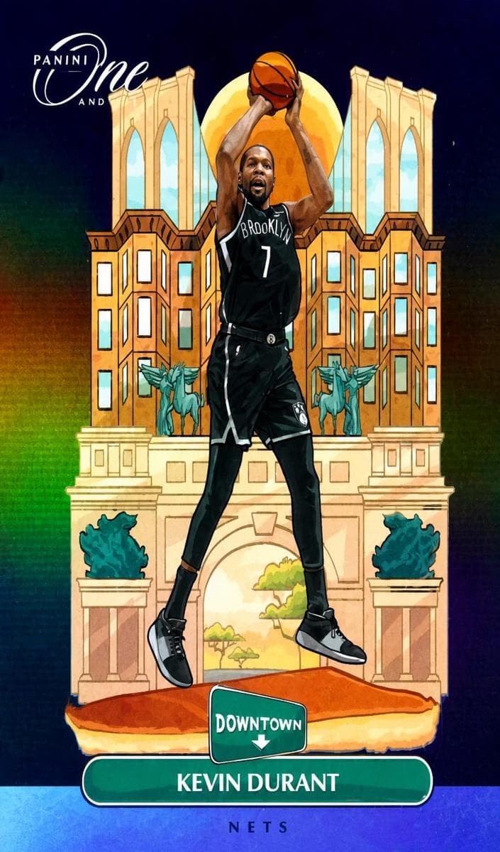 Kevin Durant 2020 panini Panini One and One