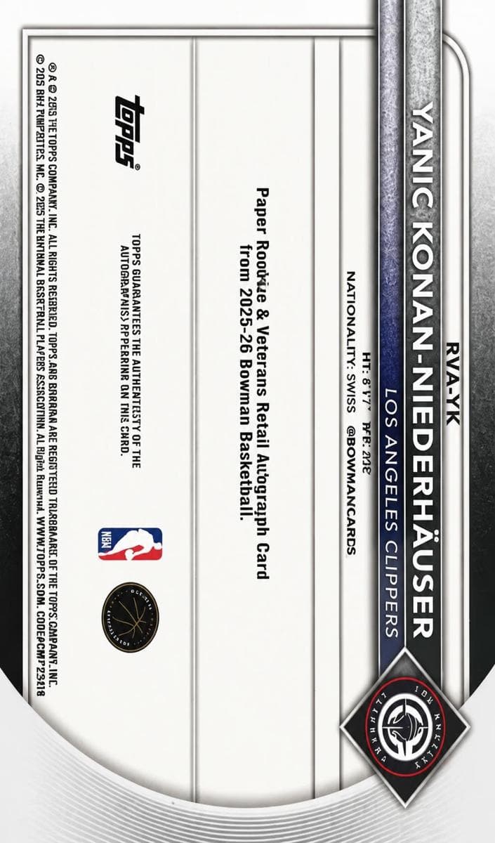 Yanic Konan-Niederhauser 2025 bowman Bowman