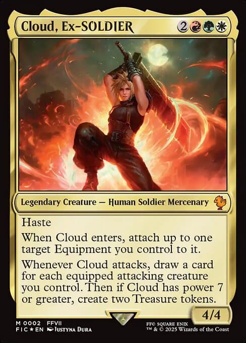 Cloud, Ex-SOLDIER 2025 Magic: The Gathering Final Fantasy Commander Surge Foil