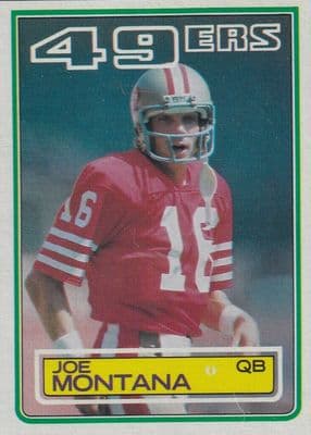 Joe Montana 1983 topps