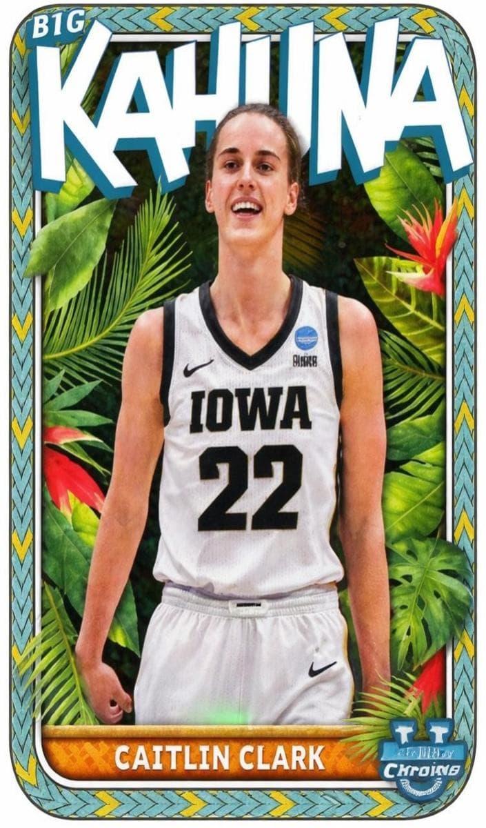 Caitlin Clark 2022 bowman Bowman University Chrome